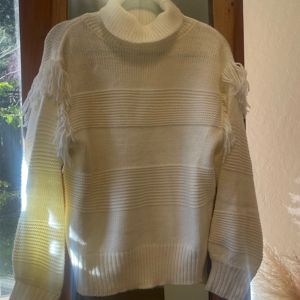 Crescent Fringe Sweater